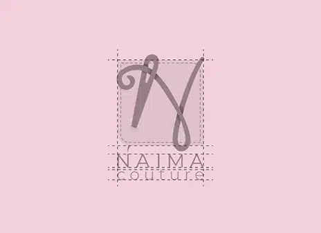 Professional brand logo using design grids to highlight service quality