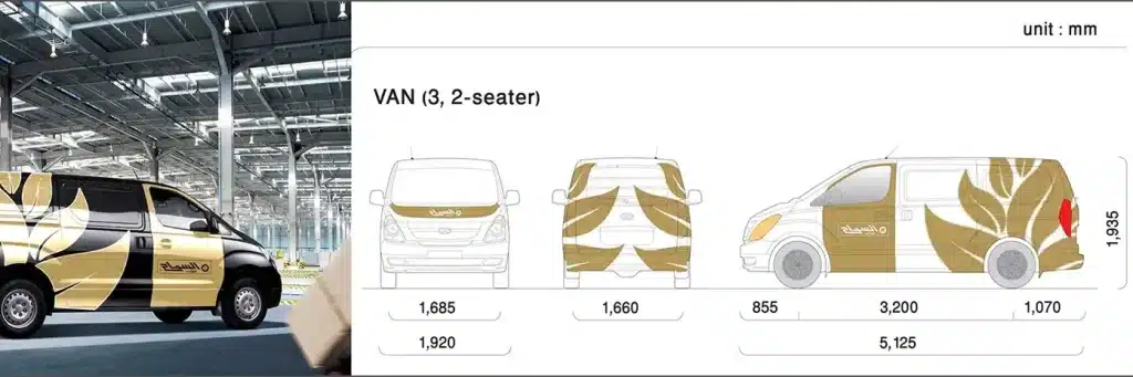 Creative qatar ad on custom van cargo wrap for campaigns
