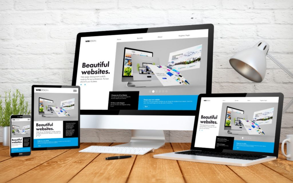 Responsive website design working on desktop and mobile screens